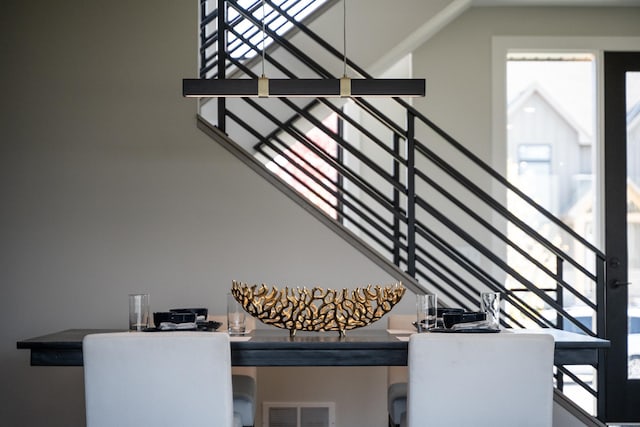 stairs with a wealth of natural light