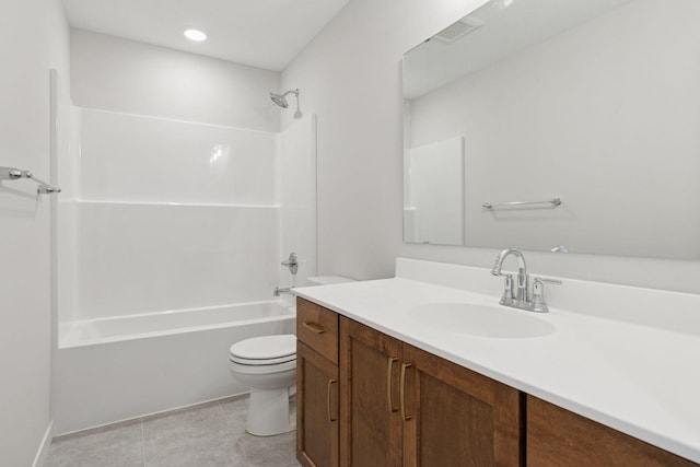 11459 Blazingstar Ln, Lake Elmo, MN 55042 - bathroom featuring toilet,  shower combination, vanity, and tile patterned flooring