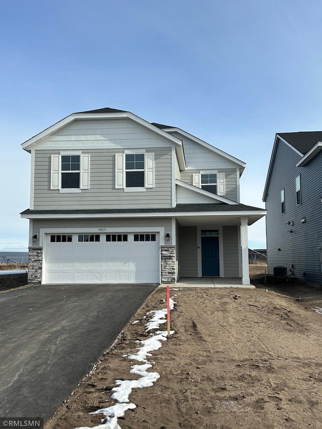 front facade featuring a garage