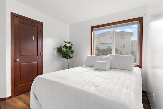 bedroom featuring light hardwood / wood-style floors