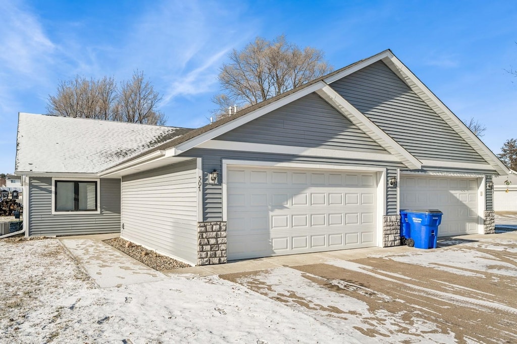 view of home's exterior featuring a garage