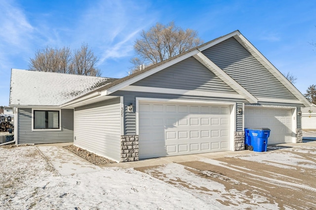 view of home's exterior featuring a garage