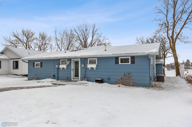 view of front of property with cooling unit