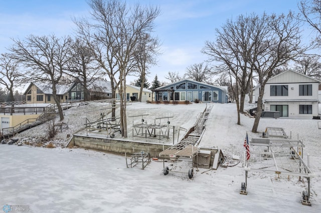 view of snowy yard