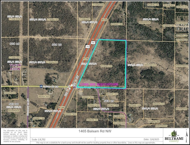 1465 Balsam Rd NW, Bemidji MN, 56601 land for sale