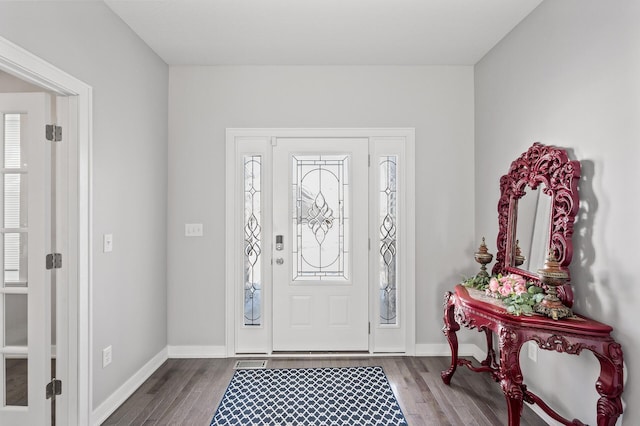 entrance foyer featuring hardwood / wood-style floors