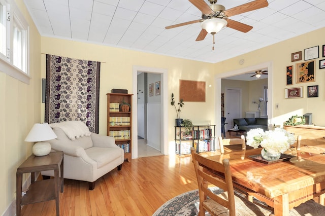 dining area featuring light hardwood / wood-style floors