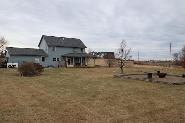 view of yard featuring a porch