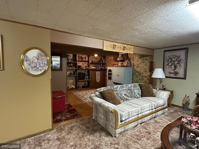 living room featuring hardwood / wood-style flooring