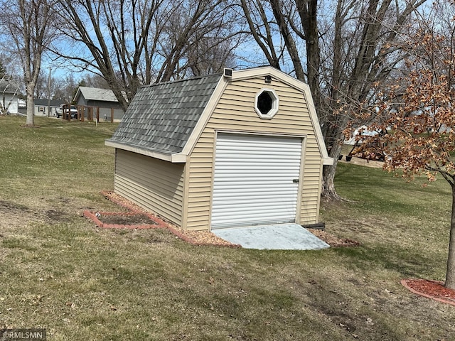 view of shed