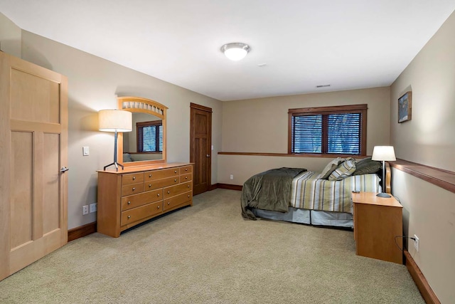 view of carpeted bedroom