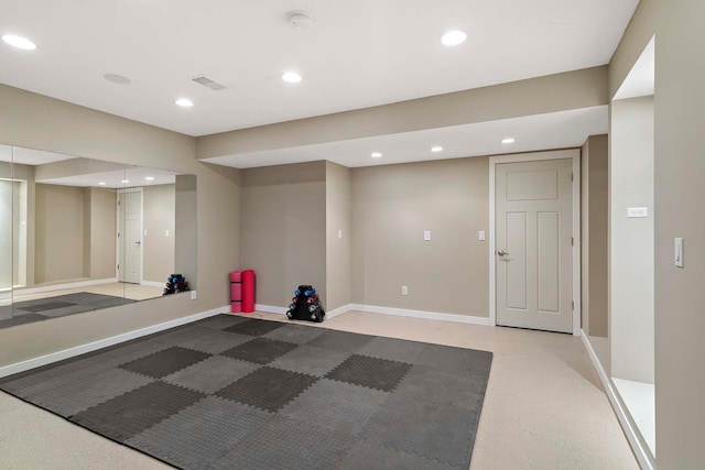 view of exercise room