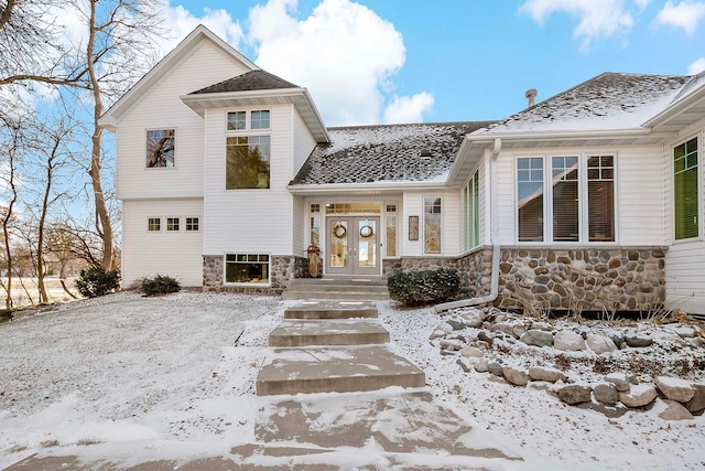 view of front of home featuring a garage