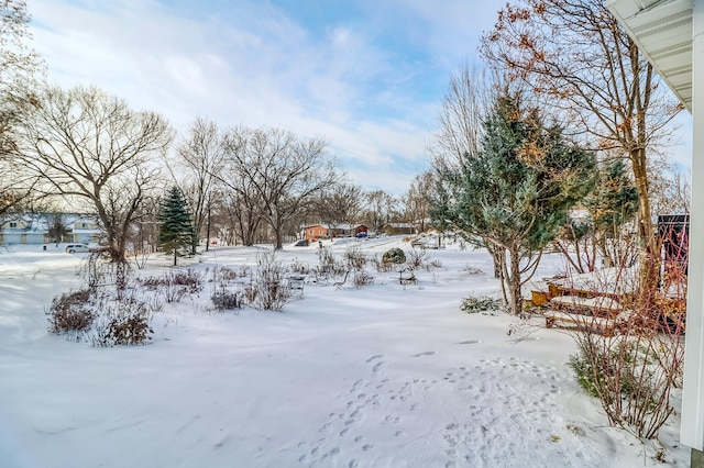 view of snowy yard