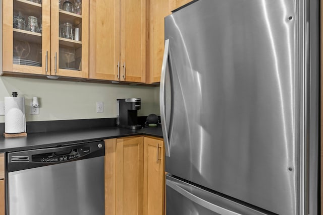 kitchen with stainless steel appliances