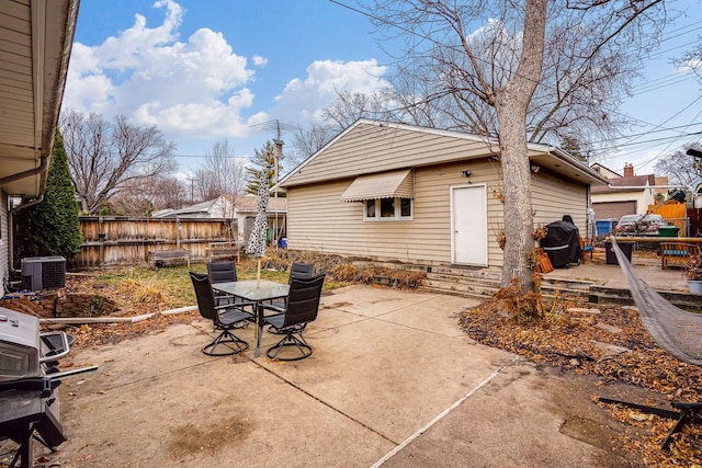 view of patio / terrace featuring area for grilling and central AC