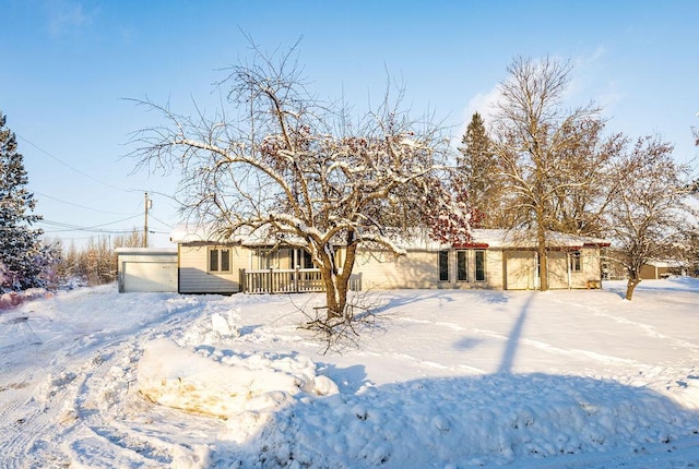 view of front of home featuring a garage