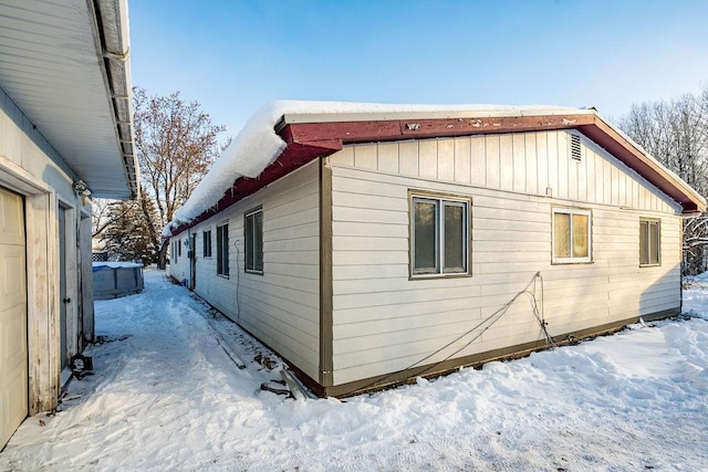 view of snowy exterior