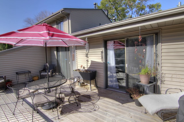 view of wooden deck