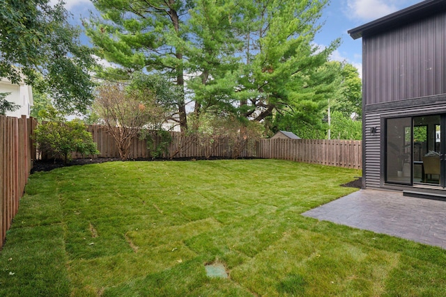 view of yard with a patio