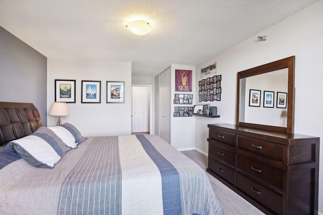 bedroom with a textured ceiling