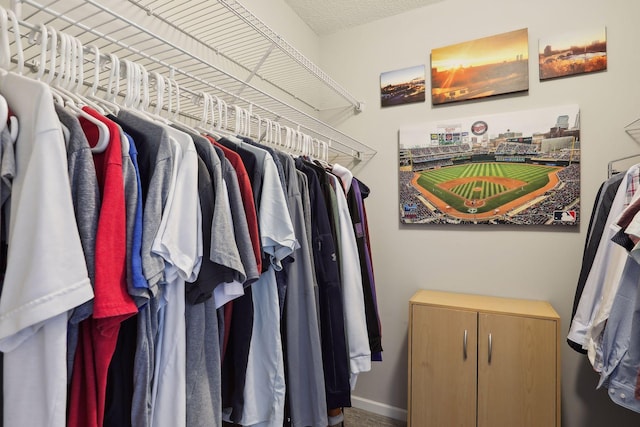 view of walk in closet