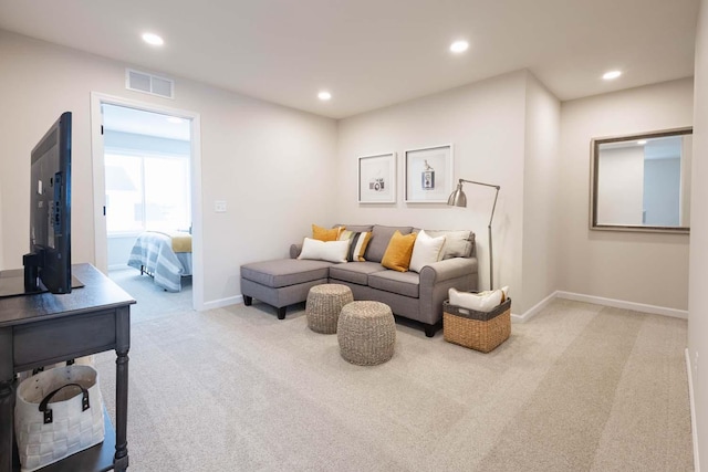 view of carpeted living room