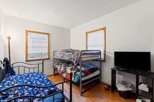 bedroom featuring hardwood / wood-style floors