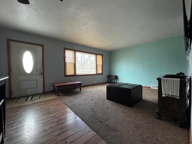 living room featuring hardwood / wood-style flooring