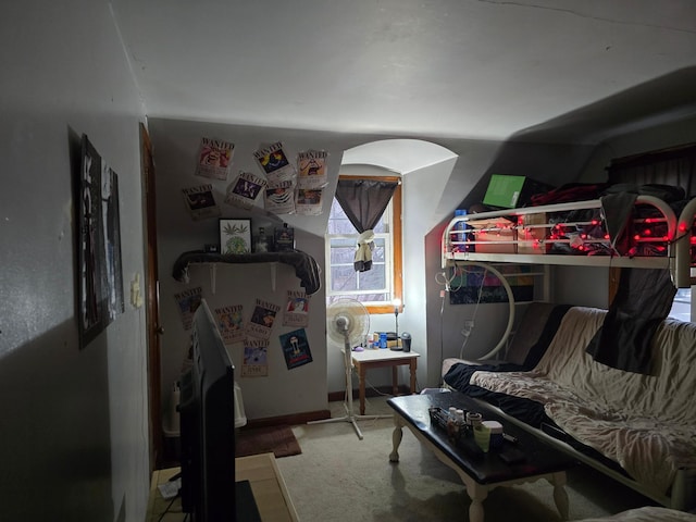 view of carpeted bedroom