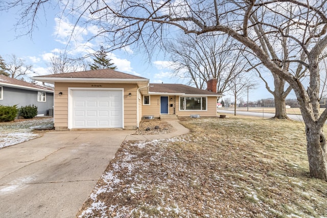 ranch-style house with a garage