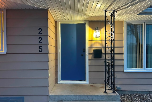 view of doorway to property