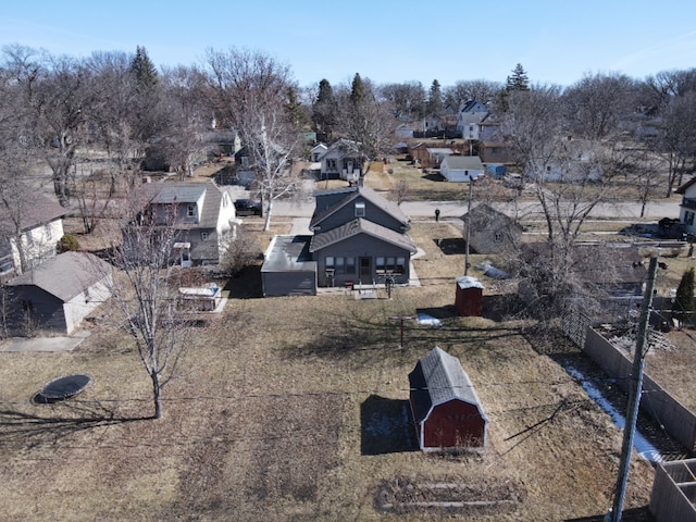 aerial view with a residential view