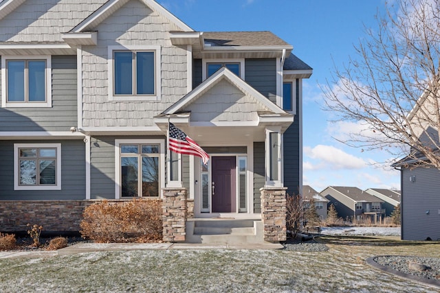 view of craftsman inspired home