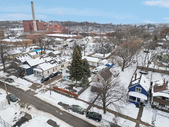 view of snowy aerial view