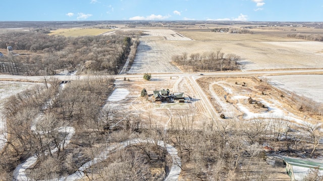 bird's eye view featuring a rural view