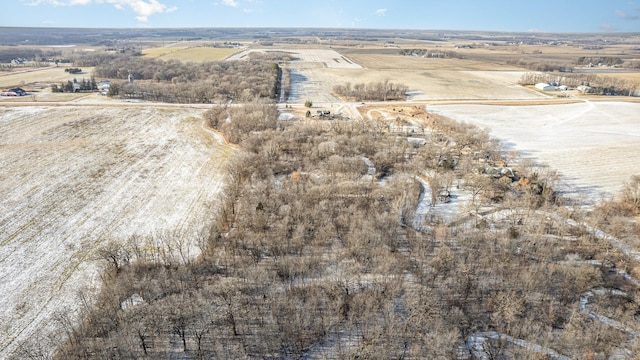 aerial view featuring a rural view