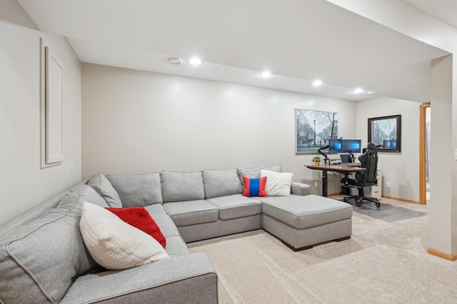 view of carpeted living room