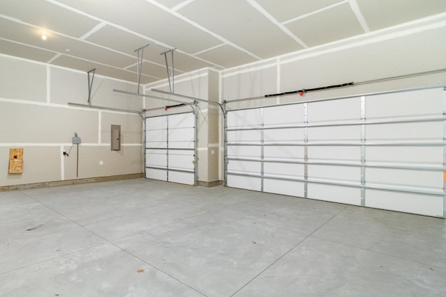 garage with electric panel