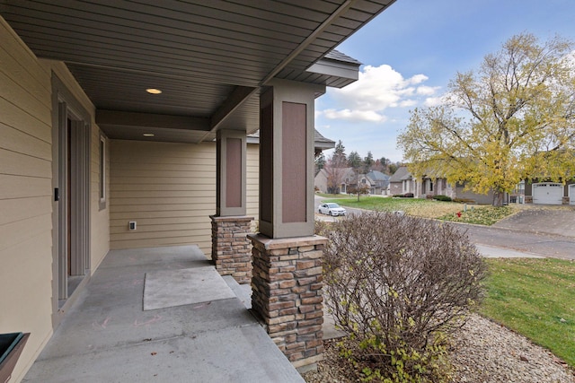 view of patio with covered porch