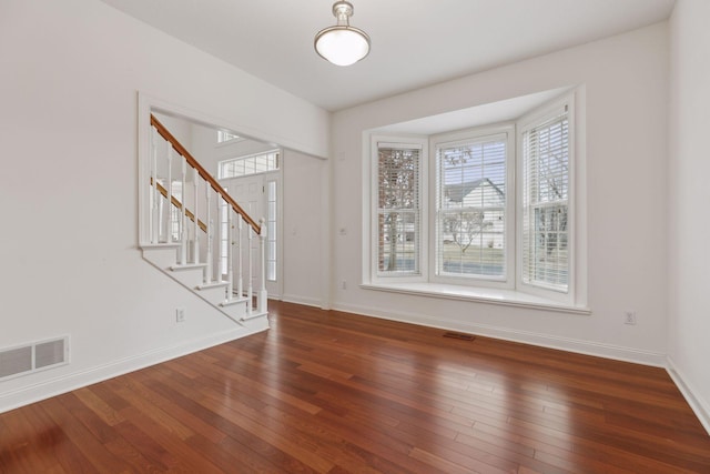 interior space featuring dark hardwood / wood-style flooring