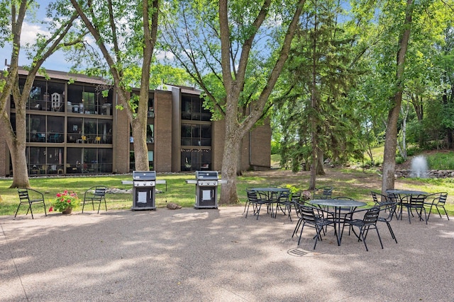 view of patio with area for grilling