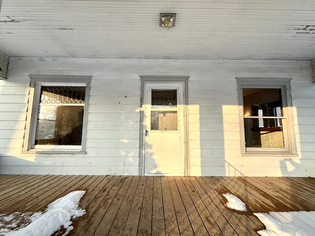 view of doorway to property