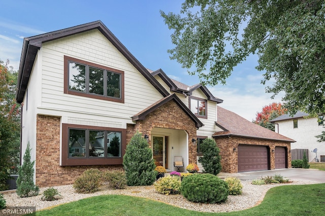 front of property featuring a garage