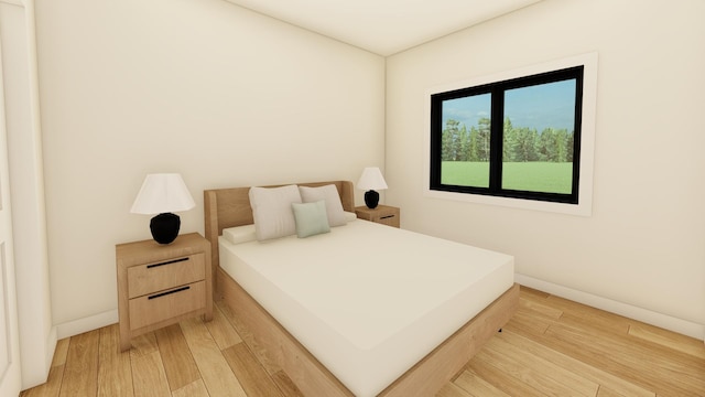 bedroom featuring hardwood / wood-style flooring