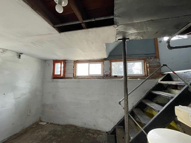 view of basement