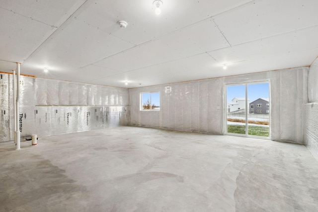 basement with plenty of natural light