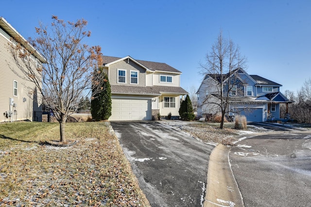 view of property featuring a garage