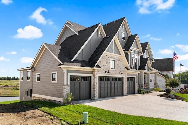 view of property exterior with a garage