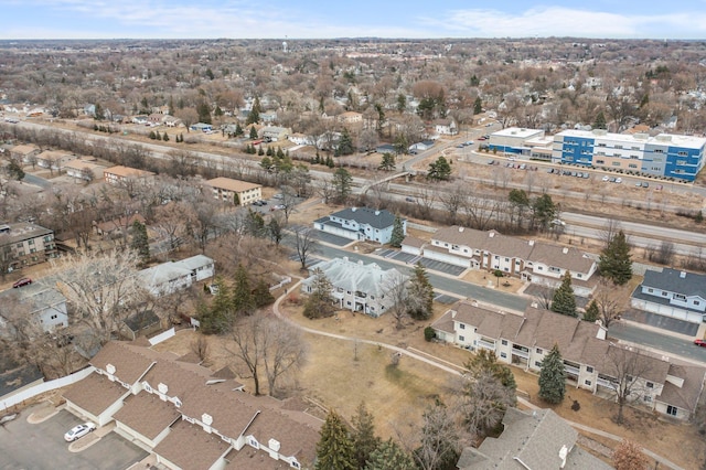 bird's eye view with a residential view
